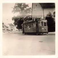 Sciaffusa Tram Linie 1 mit Yaset Werbung bahn 9 x 9