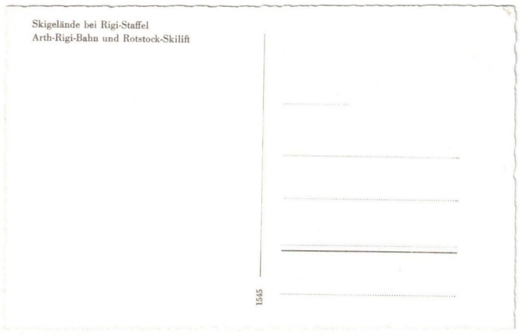Cartoline postali: Rigi - Skilift Rigi-Rotstock – Usato da Binningen venduto da Mountainrider 1
