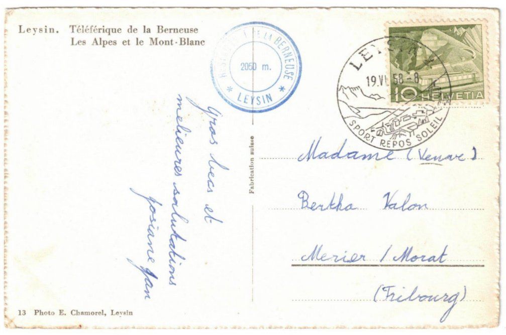 Ansichtskarten: Leysin - Gondelbahn Berneuse – Gebraucht aus Binningen von Mountainrider 1