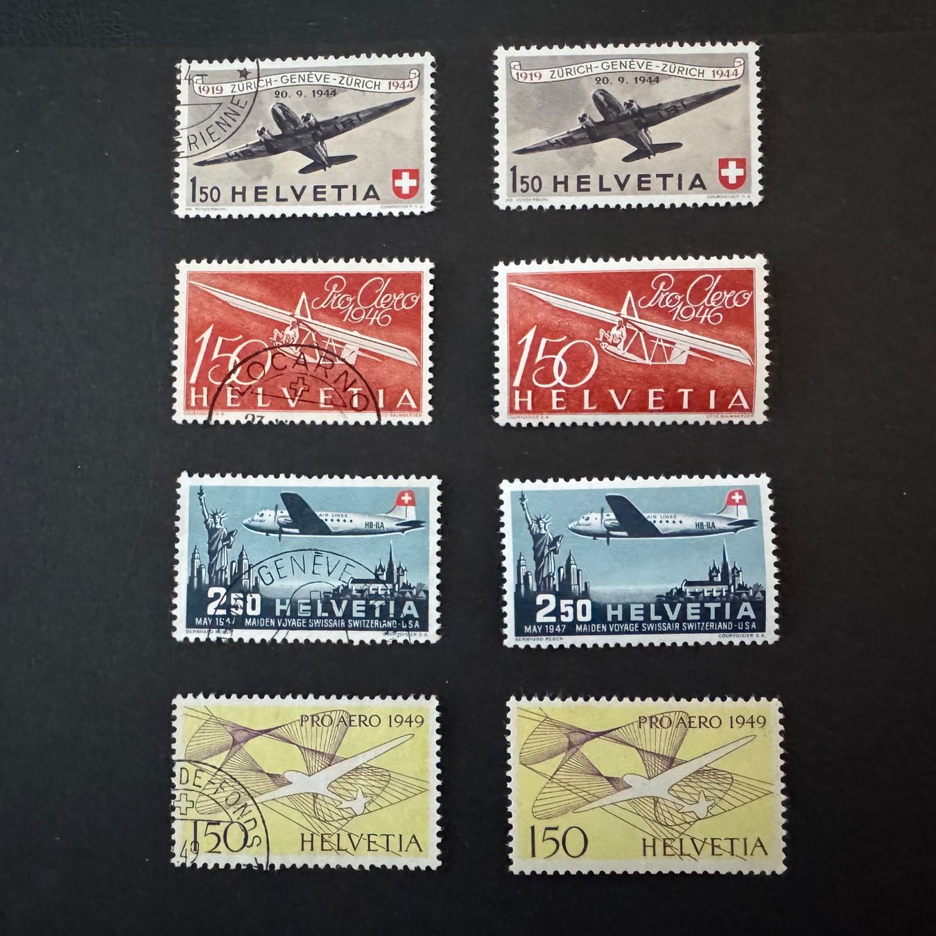 Alle Briefmarken: FLUGPOST, Auswahl, postfrisch/gestempelt – Gebraucht aus Stallikon von HILDECH1 1