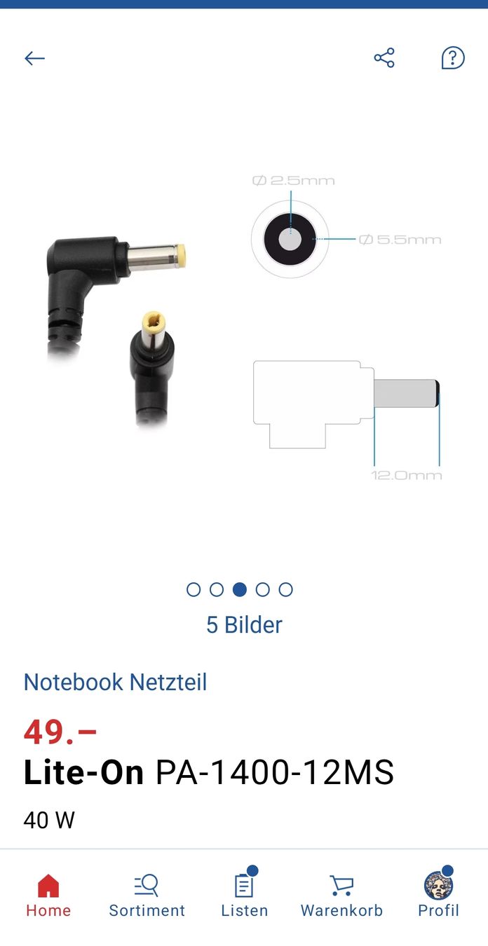 Ladegerät: Netzteile LiteOn 40W – Gebraucht aus Winterthur von Activ-since-2006 1