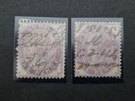 2x Antike Briefmarken, "One Penny", England Revenue Top!