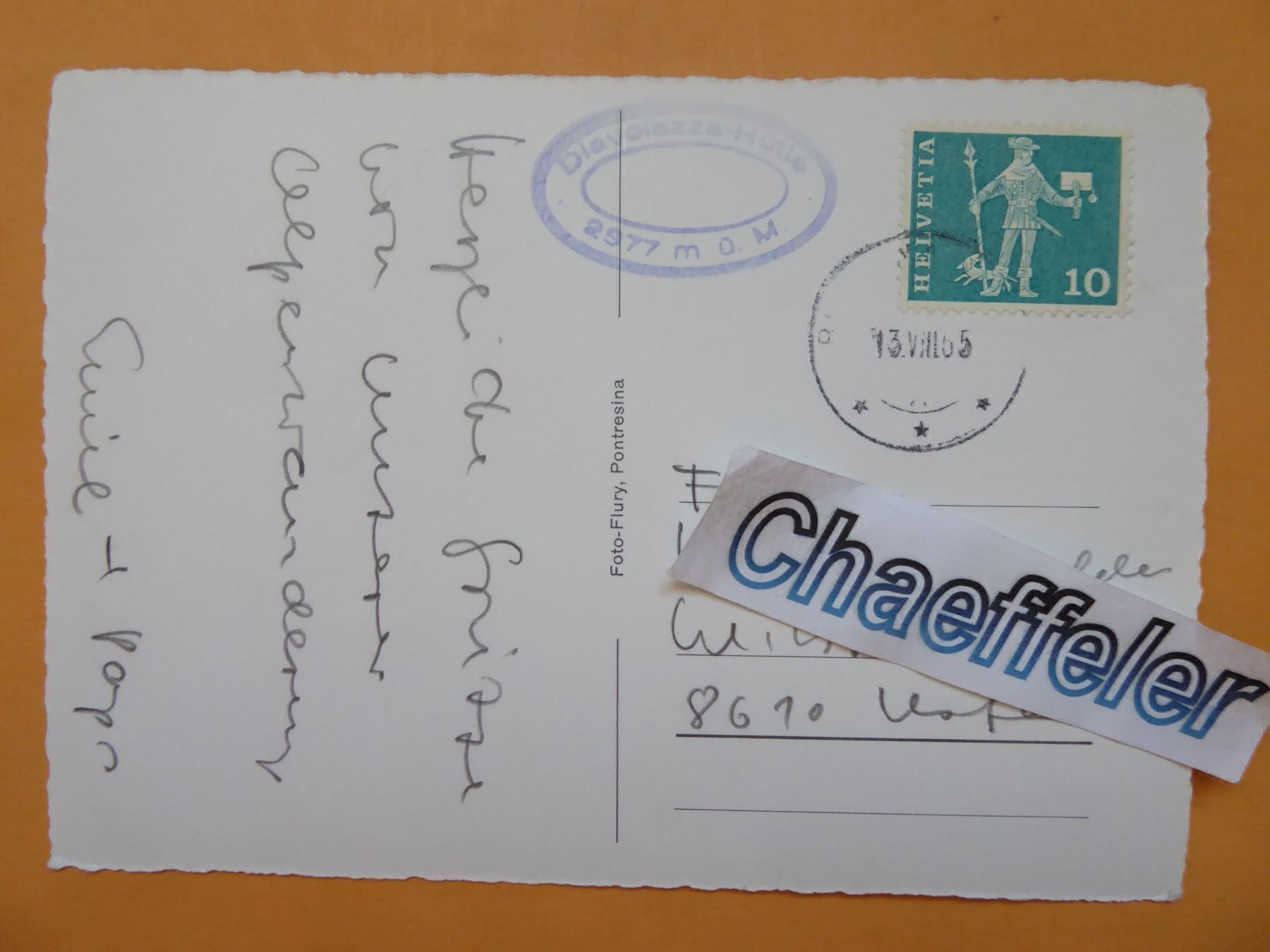 Ansichtskarten: 1965 Piz Palü   1118 E – Gebraucht aus Zürich von Chaeffeler 1