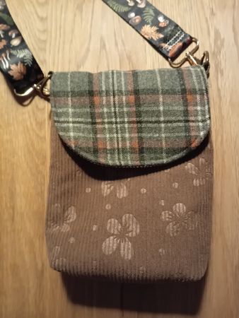 Handytasche Cord/Umhängetasche,inkl.Brillenetui