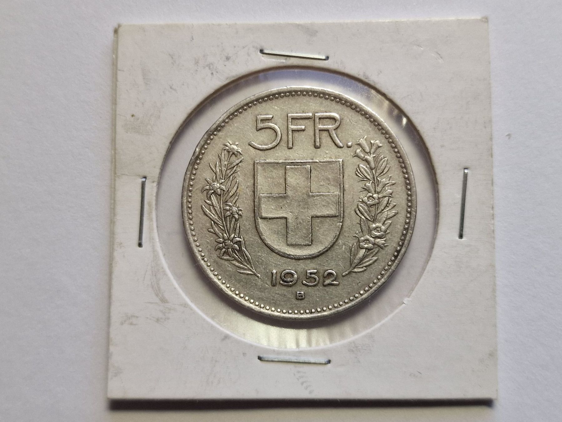 Tutti le monete: 5 Franken 1952 silber selten – Usato da Zürich venduto da Moreira01 1
