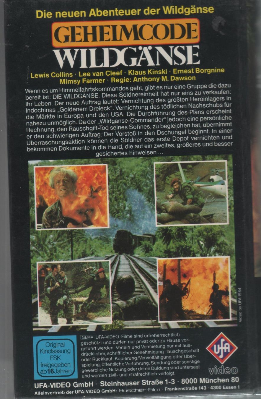 Alle VHS: Geheimcode: Wildgänse (D/I 1984) ufa VHS 3278 – Gebraucht aus Remetschwil von Hofiii 1