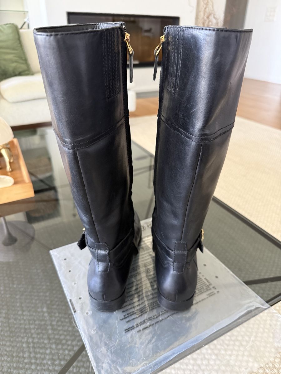 Ralph Lauren Scarpe da donna: Ralph Lauren Black Leather Boots size 39.5-40 – Usato da Kilchberg venduto da anloufra 4