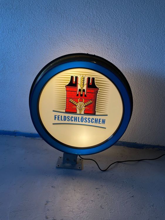 Leuchtschild Feldschlösschen Bier  HMV ✶ Hanseatische Materialverwaltung