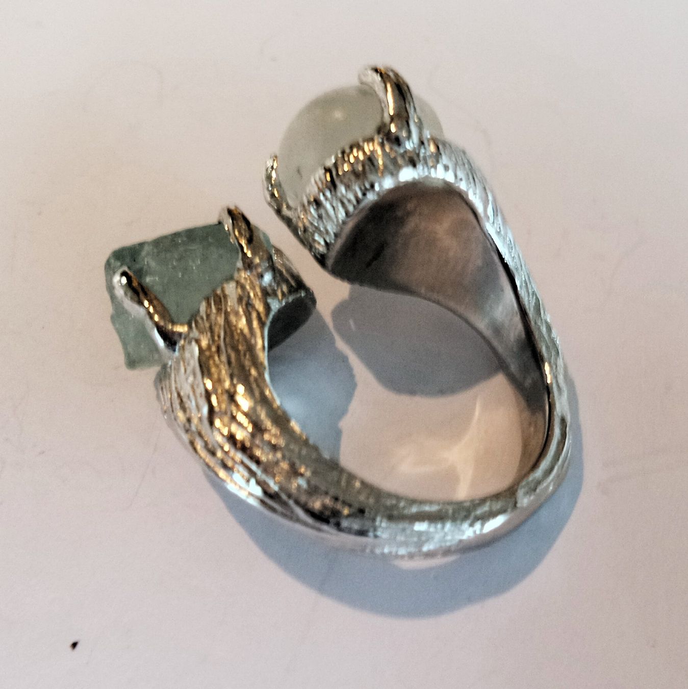 Ringe: Ungeschliffener Kristall und Calcit Ring – Neu (gemäss Beschreibung) aus Zürich von benedikt12 8