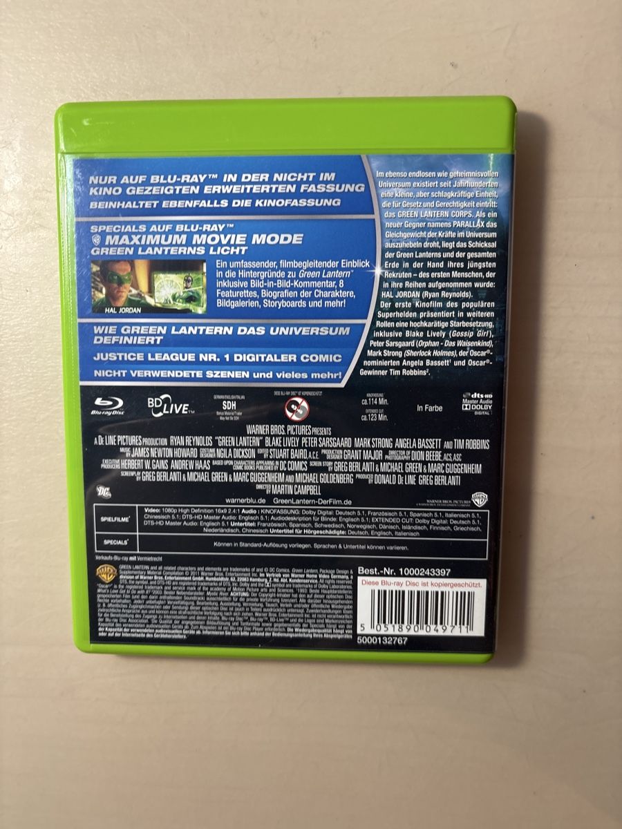 Tutti i DVDs: Green Lantern Extended Cut Blu-ray - Top Zustand! – Usato da Ruswil venduto da Slivio_ 1