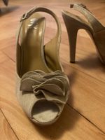 Beige Highheels aus Wildleder, Gr. 37, wie neu