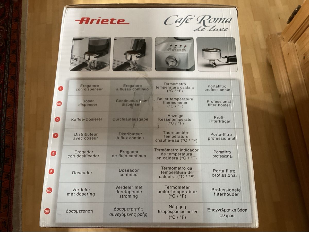Macchine per caffè & Macchine per espresso: Ariete  Café Roma de  Luxe – Nuovo e nell'imballaggio originale da Berneck venduto da cronos1 1
