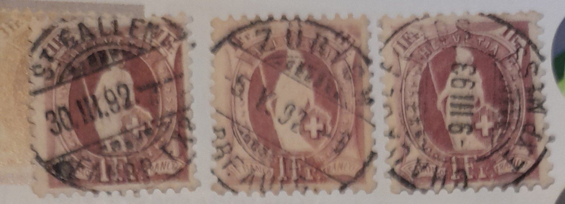 Alle Briefmarken: 71 C Stehende Helvetia 3 Voll O – Gebraucht aus Balgach von SIMEON27