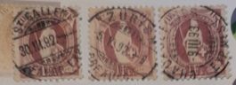 71 C Stehende Helvetia 3 Voll O