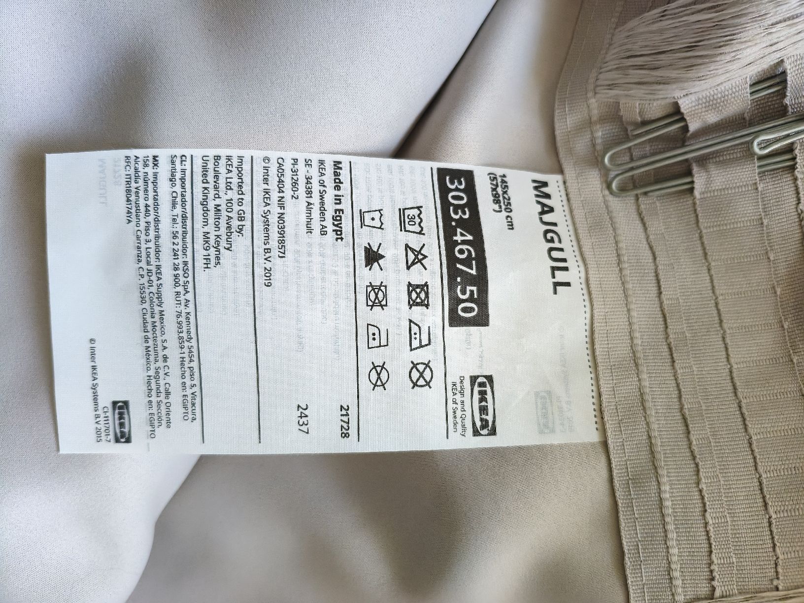 Rideaux: IKEA MAJGULL curtains light grey 145x250cm pair used – D'occasion à Zürich par yul_7ccq 1