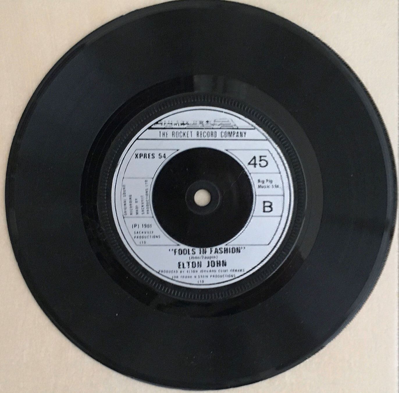 Schallplatten: ELTON JOHN - NOBODY WINS – Gebraucht aus Bussigny von vinyl-pas-cher 3