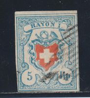 Rayon 17II U linke Gr. Typ 3 gestempelt / Attest