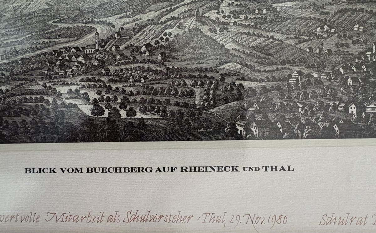 Incisioni: Stich Thal Rheineck vom Buchberg – Usato da Goldach venduto da Lebel 1