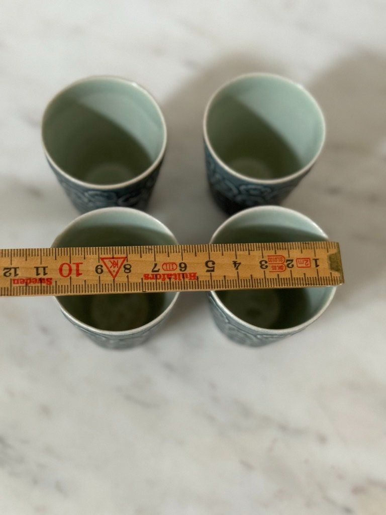 Set di piatti: Jens Harald Quistgaards, Egg Cups, cups, AZUR line, – Usato da Basel venduto da FlorinBasel 3