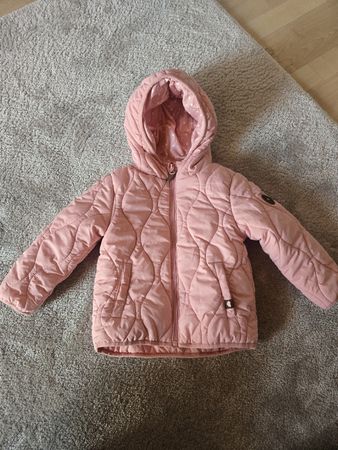 Rosa Winterjacke mit Kapuze, Gr. 92 – Topomini