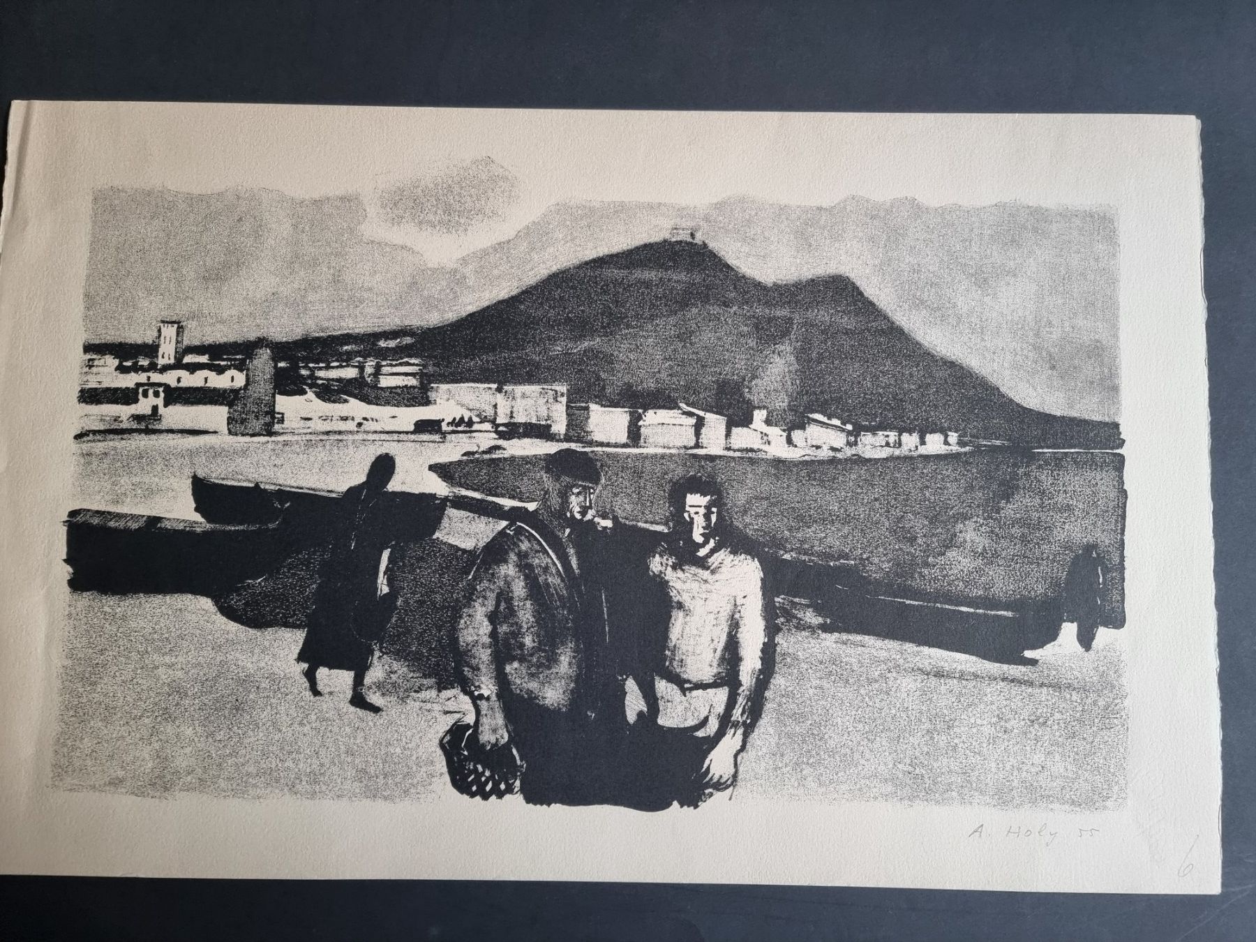 Grafiken & Lithographien: ADRIEN HOLY LITHOGRAPHIE SIGNIERT DATIERT – Gebraucht aus Gersau von kunst-online 2