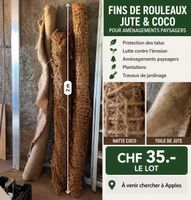Lot de rouleaux jute et coco pour jardinage 2m état neuf