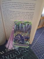 Lesezeichen mit Lavendel-Motiv und Quaste - Neuwertig!
