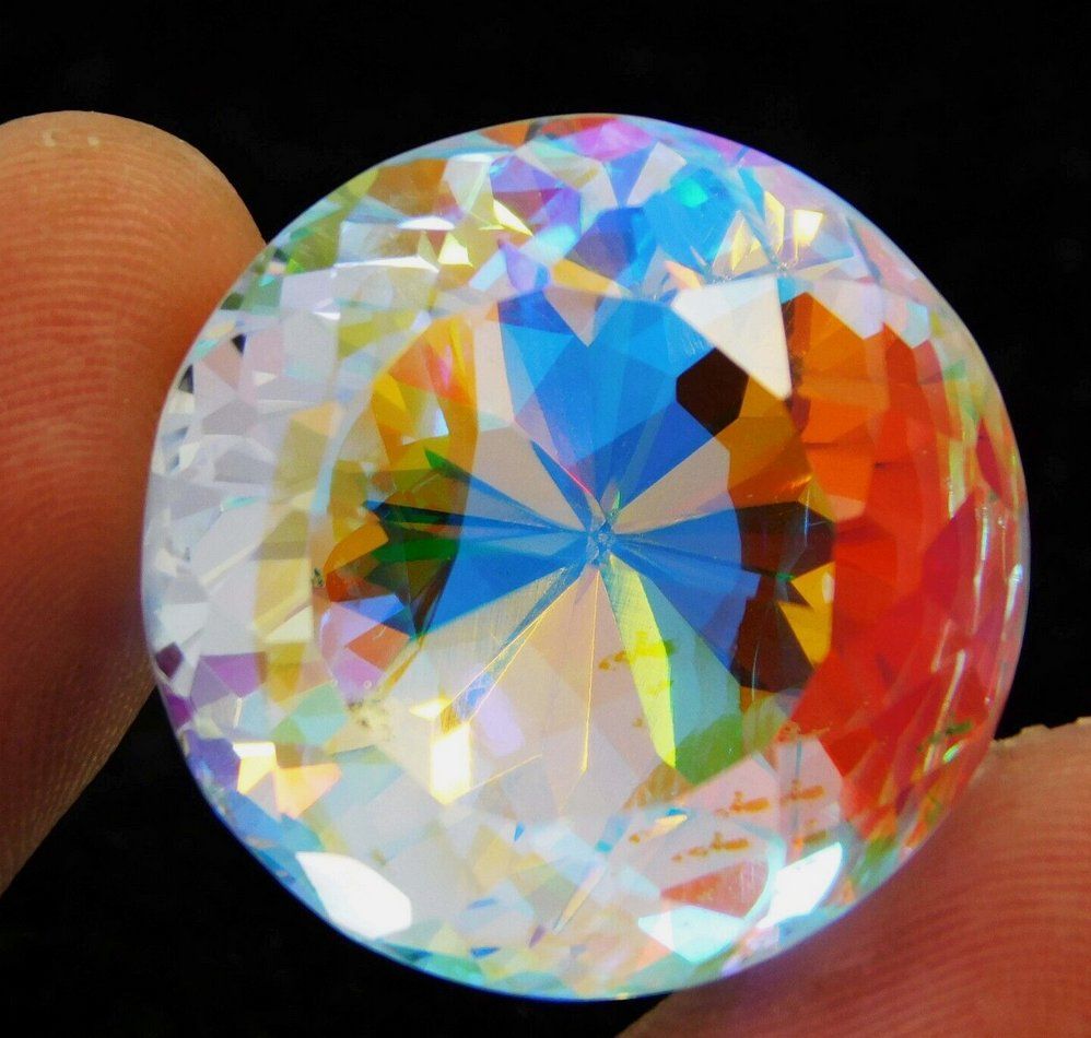 Pietre preziose: 68.80 Ct Mystic Round Cut Loose Gemstone – Nuovo e nell'imballaggio originale da Genève venduto da AWWA