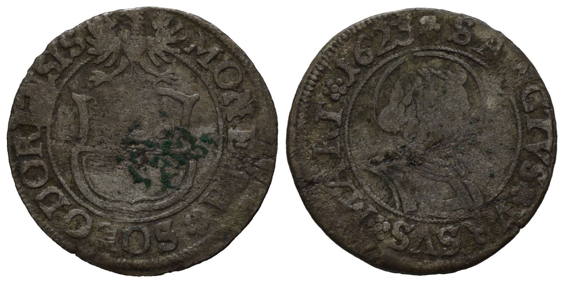 Alle Münzen: Solothurn Halbbatzen 1623  /2184 – Gebraucht aus Trimbach von Solothurn1
