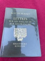 Lettres sur les anglais et sur les francais - B. de Muralt