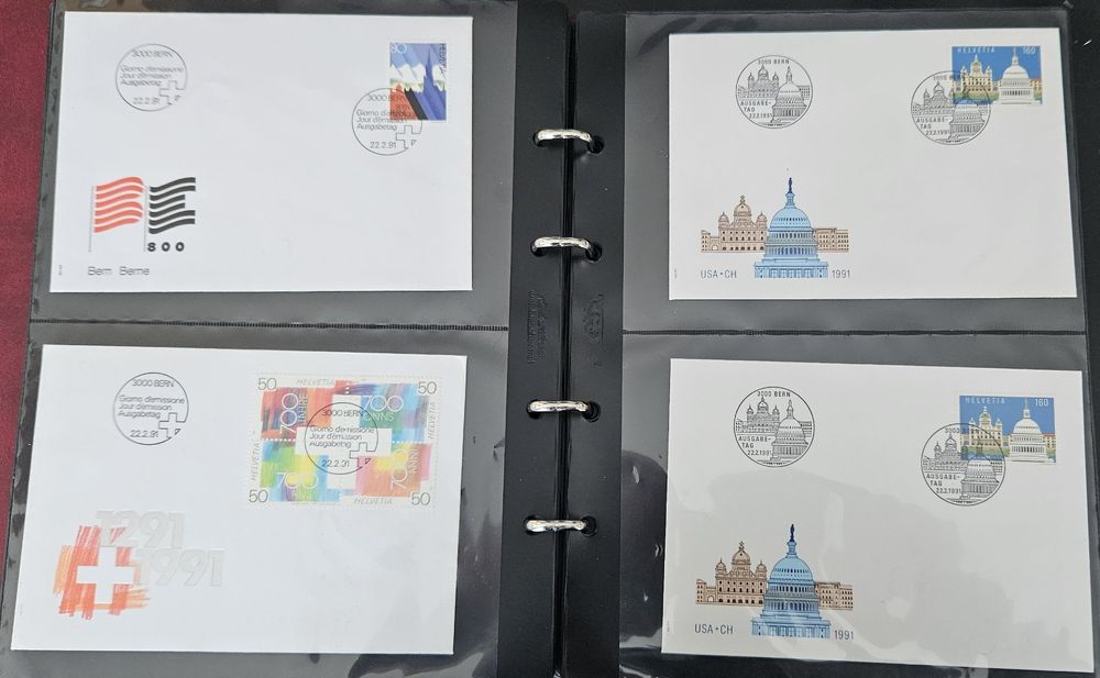 Tutti i francobolli: Album mit 18 Seiten/72 Briefen und FDC's von 1976 bis 1999 – Usato da Adliswil venduto da Micoculier 4