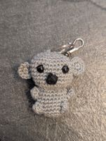 Gehäkelter Koala Schlüsselanhänger, Handarbeit, Grau