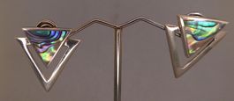 Ohr Stecker 925 Silber mit Perlmutter