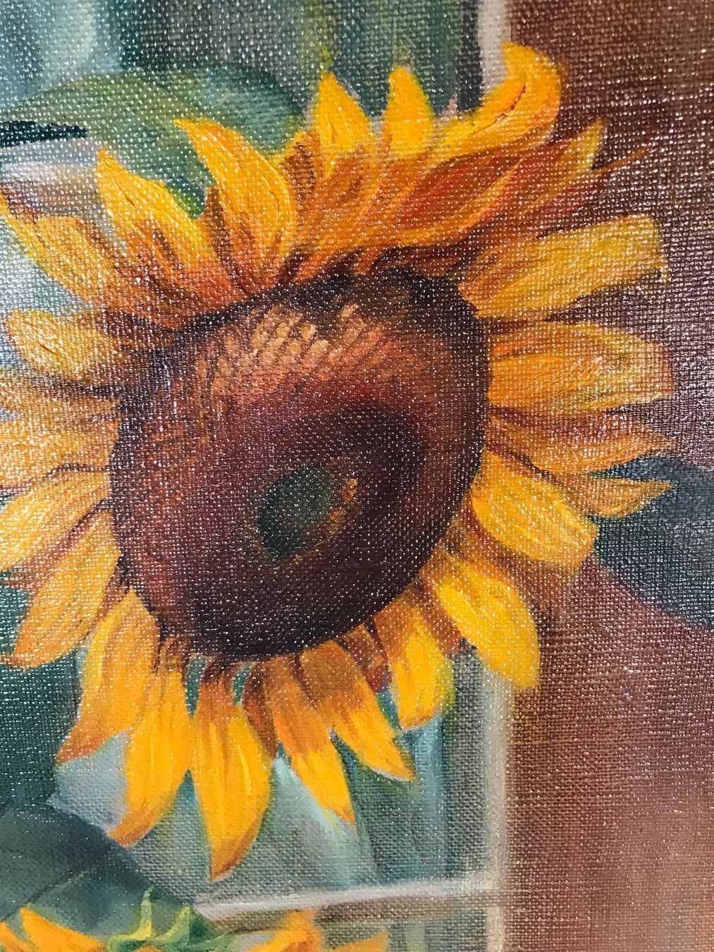 Gemälde: Öl Bild Sonnenblumen,  Fritz Preisig, – Gebraucht aus winterthur von Grami1 1