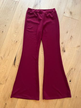 Schlaghose Stoffhose Weinrot Aefan/Made in Italy S-M