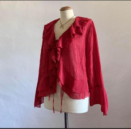 Vintage Bluse mit Pailletten 