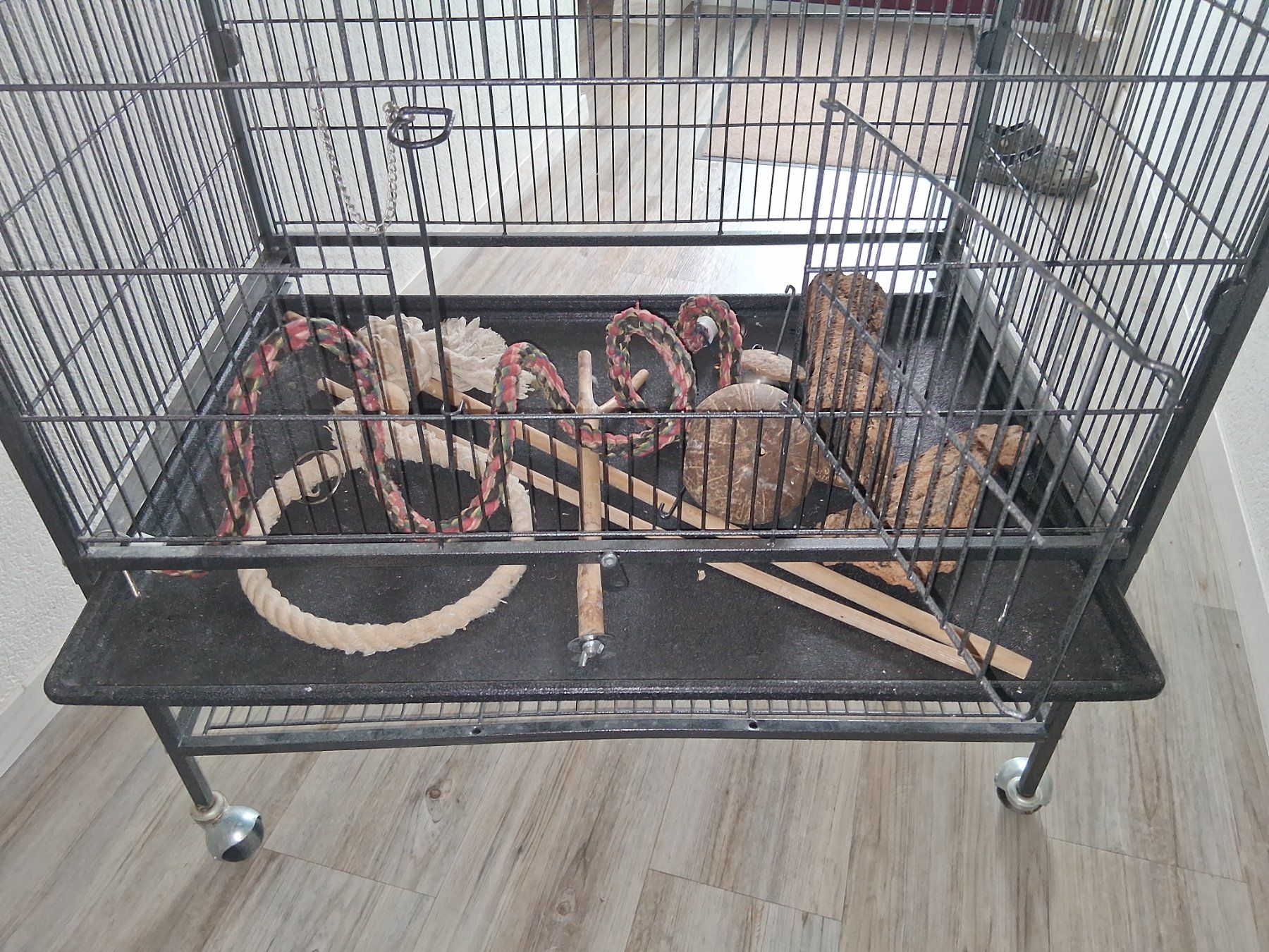 Gabbie, trasporto & Sicurezza: Vogelvoliere auf Rollen – Usato da Erlen venduto da Katzenjimmy2 4