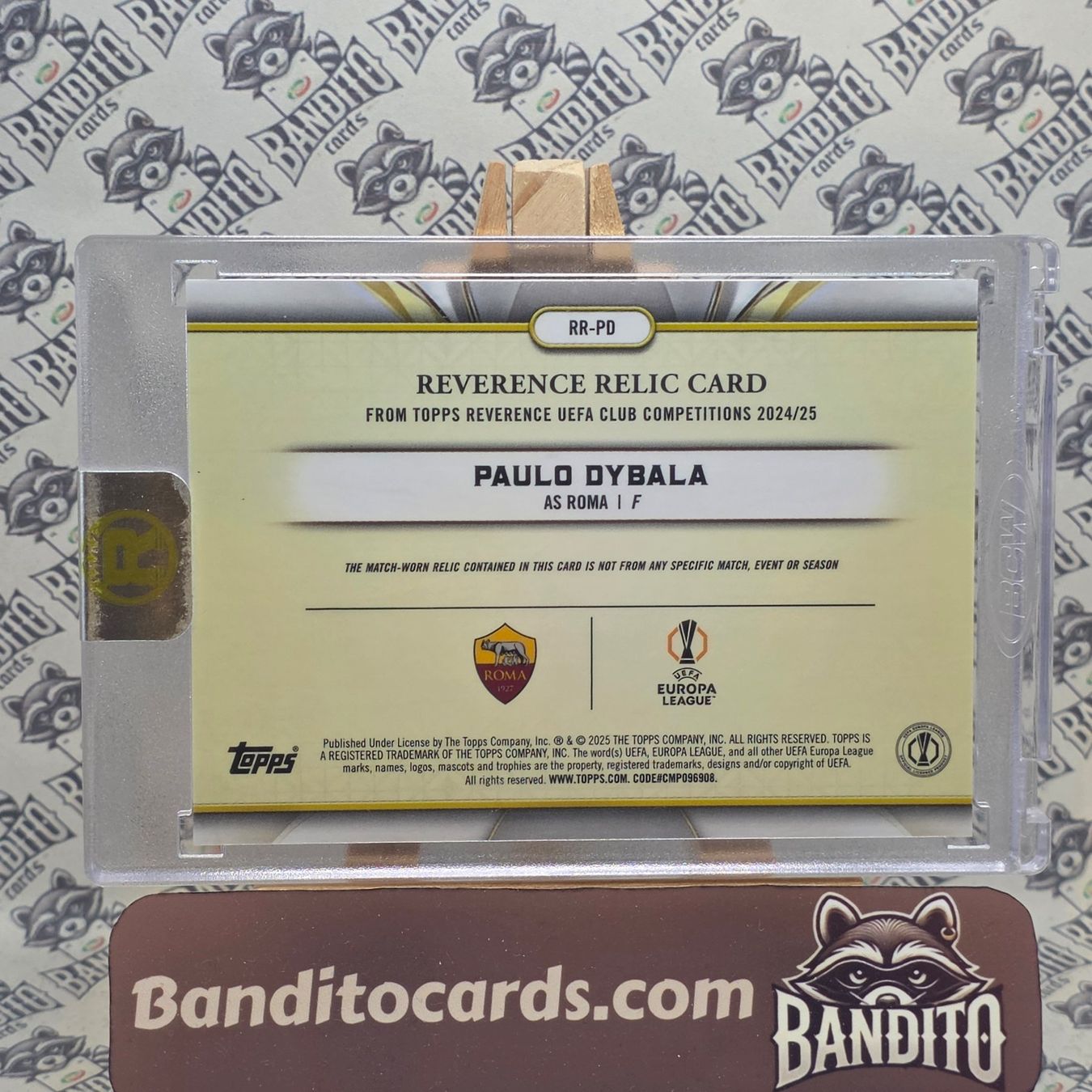 Topps Carte collezionabili: 2024-25 Topps Reverence Paulo Dybala patch /99 - Roma – Usato da Liebefeld venduto da Banditocards 1