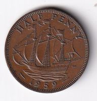 Grossbritanien half penny 1959