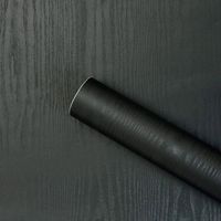 Küchenfolie / Premium Dekorfolie Schwarz Holzoptik Matt