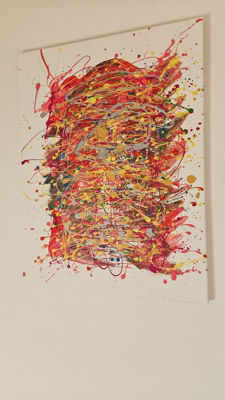 Gemälde: Tableau abstrait unique et coloré- Look moderne! – Neu (gemäss Beschreibung) aus Le Locle von fab_c9hh 1