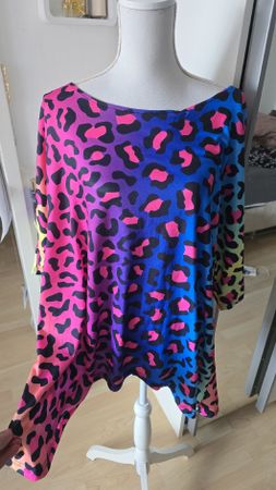 Damen T-Shirt XL -XXLbuntes Leopardenmuster weiter Schnitt