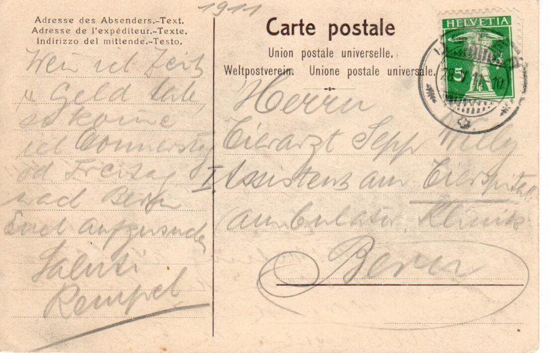 Cartes postales: Gruss vom Schloss Uster 1911 – D'occasion à Wolhusen par Curver9 1