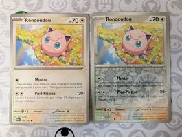 🇫🇷 Lot 2 cartes Rondoudou 039/165 collection 151 (MEW) FR