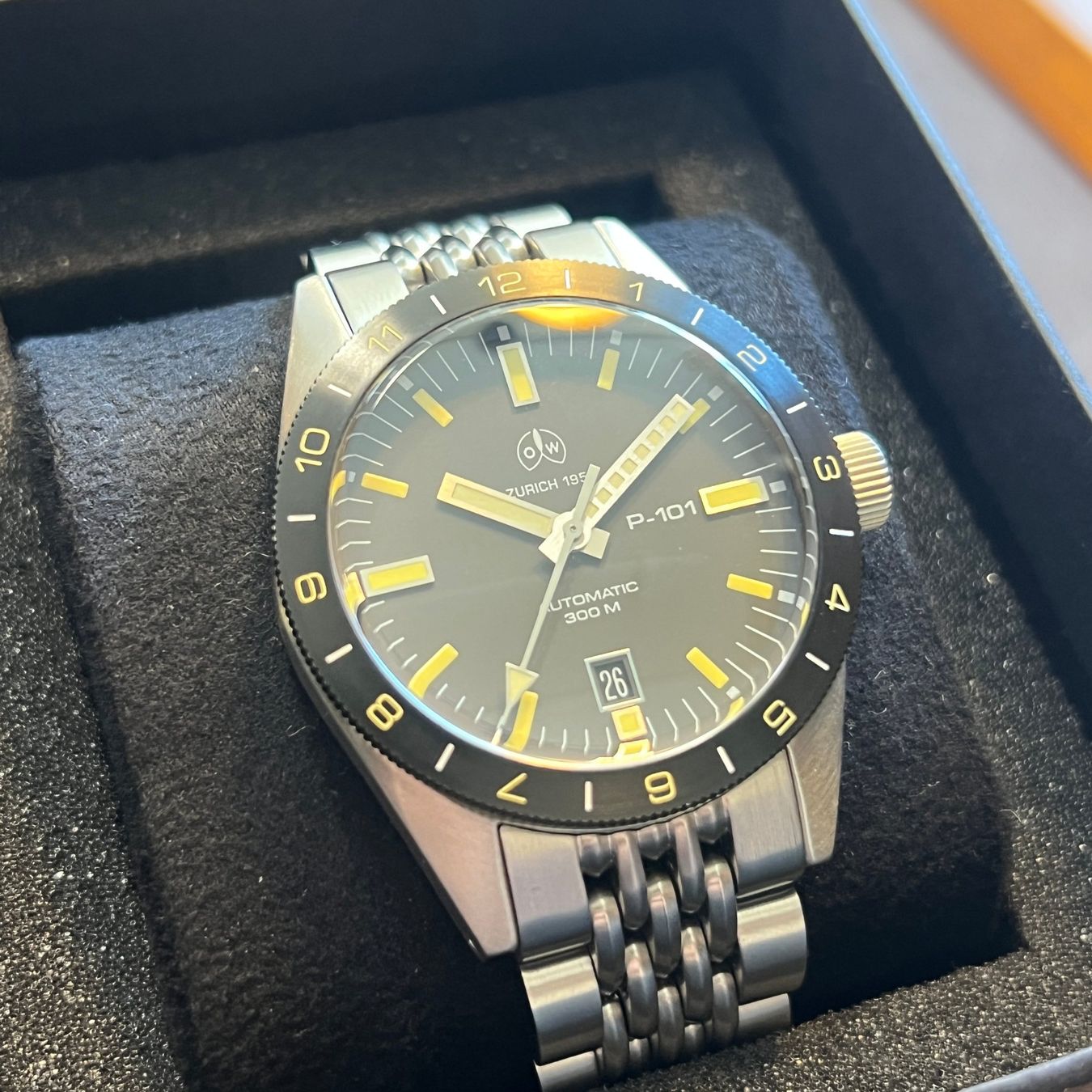 Orologi: Ollech & Wajs Automatic Date Full Set OW P-101S – Usato da Carouge GE venduto da Watchaser 1