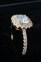 Bague argent avec diamant de moissanite de 2 ct certifié GRA