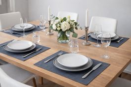 Tischset Grau Modern 33x48 Baumwolle