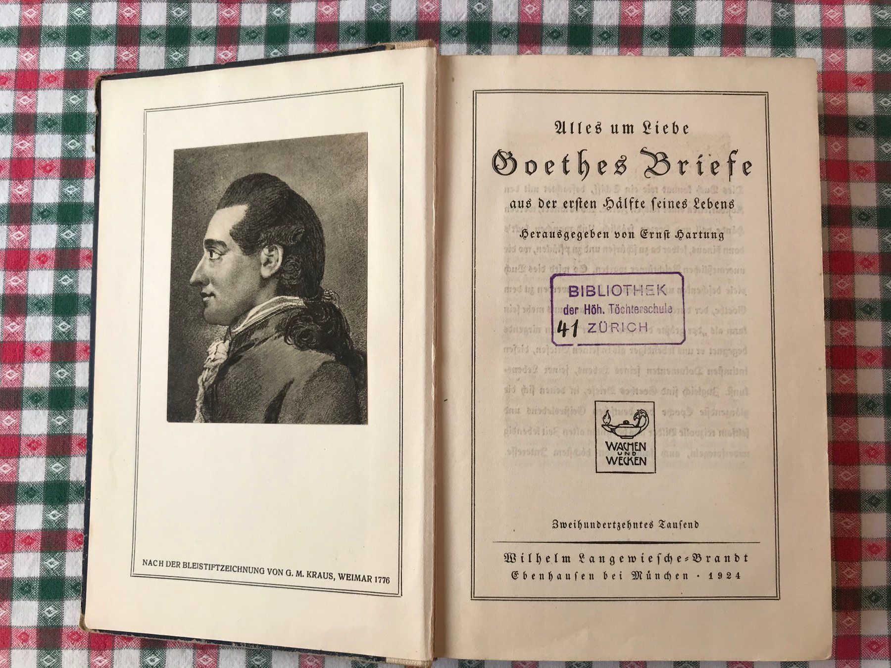 Libri: Alles um Liebe: Goethes Briefe, 1924 – Usato da Zollikerberg venduto da Dogon 2