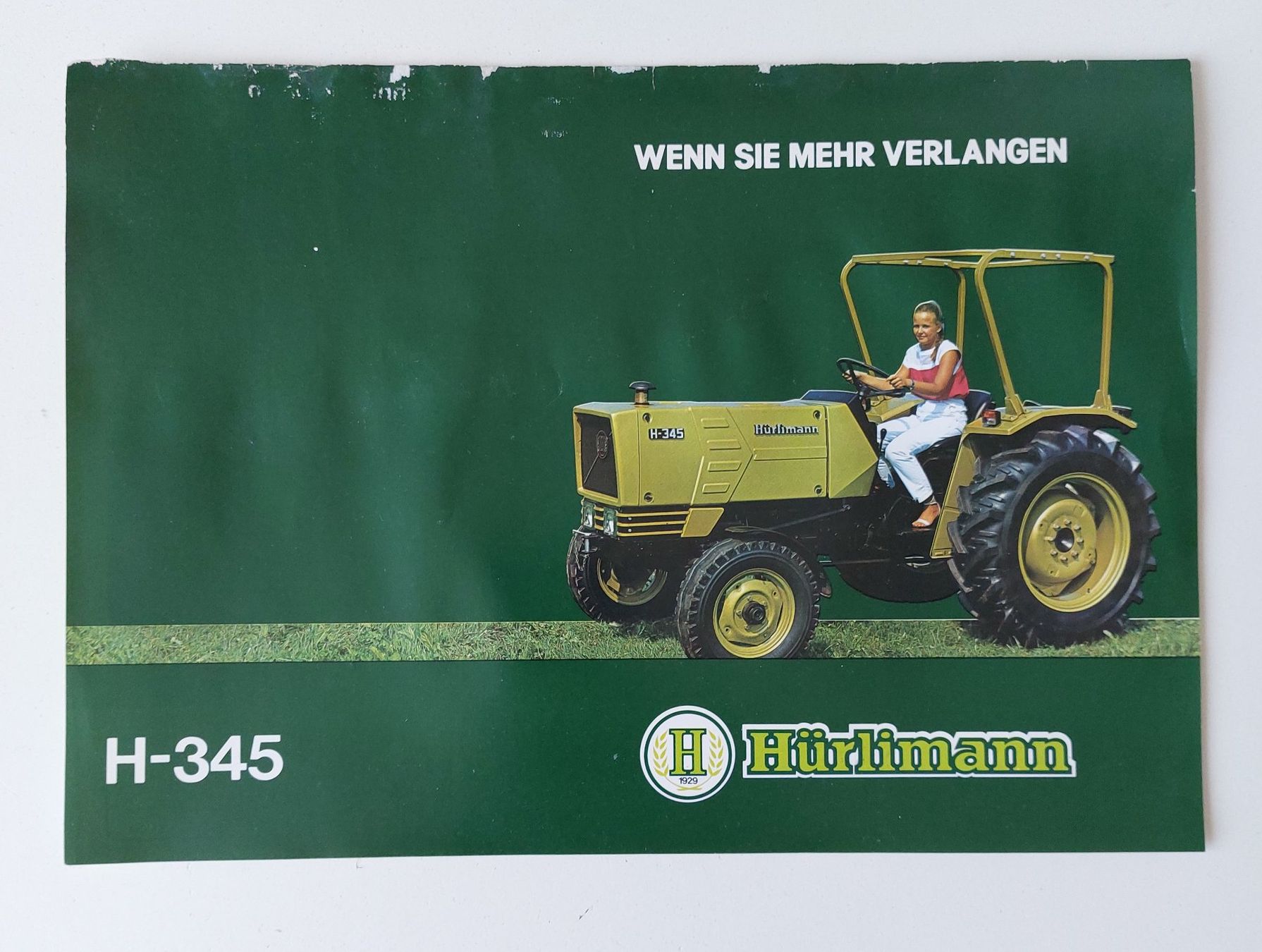Hürlimann Traktoren: Prospekt Traktor Hürlimann H 345 – Gebraucht aus Schenkon von Elbarto007