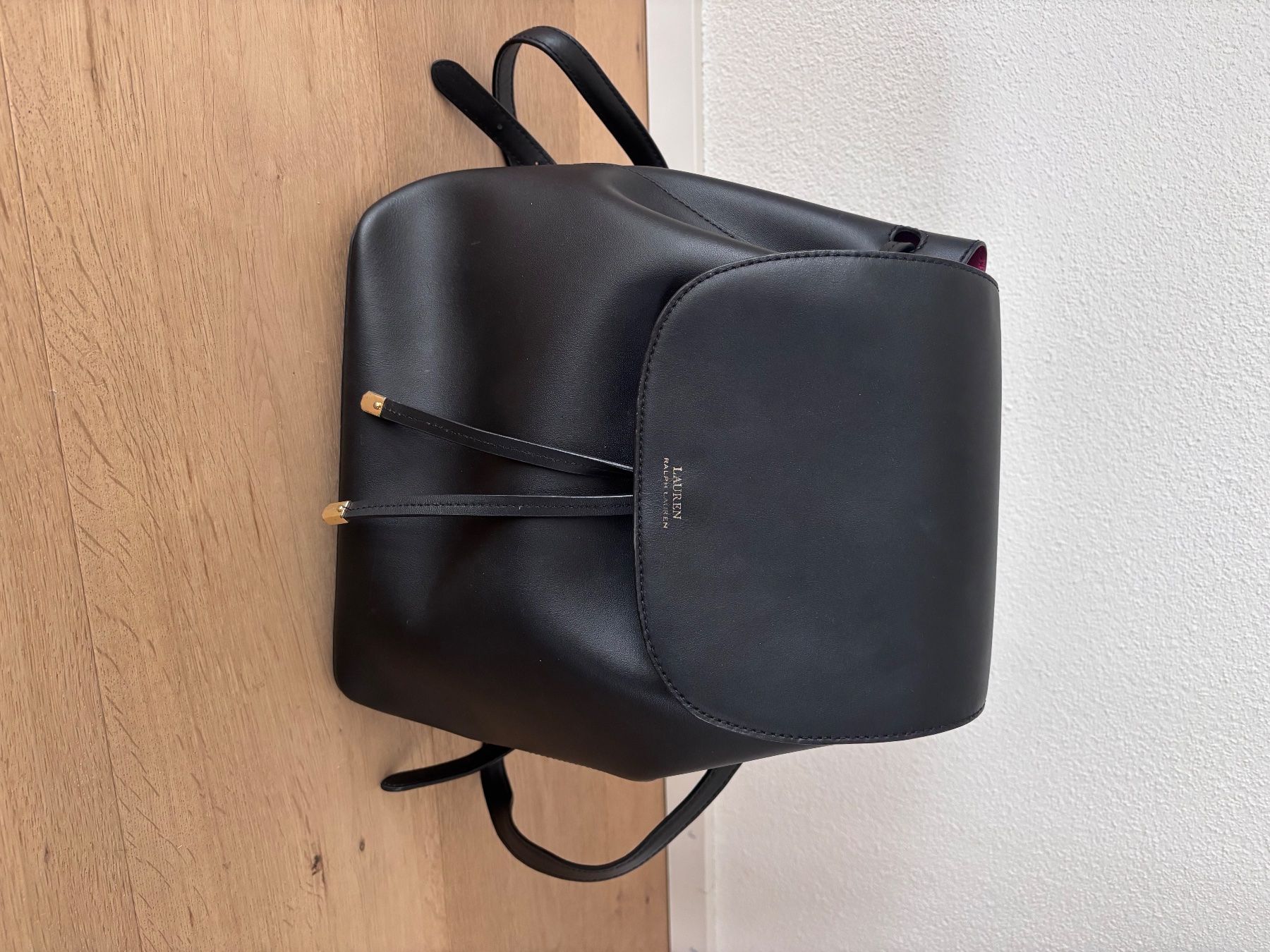 Ralph Lauren Zaini: Ralph Lauren Drawstring Leather Backpack – Usato da Winznau venduto da Lauralavera1 5